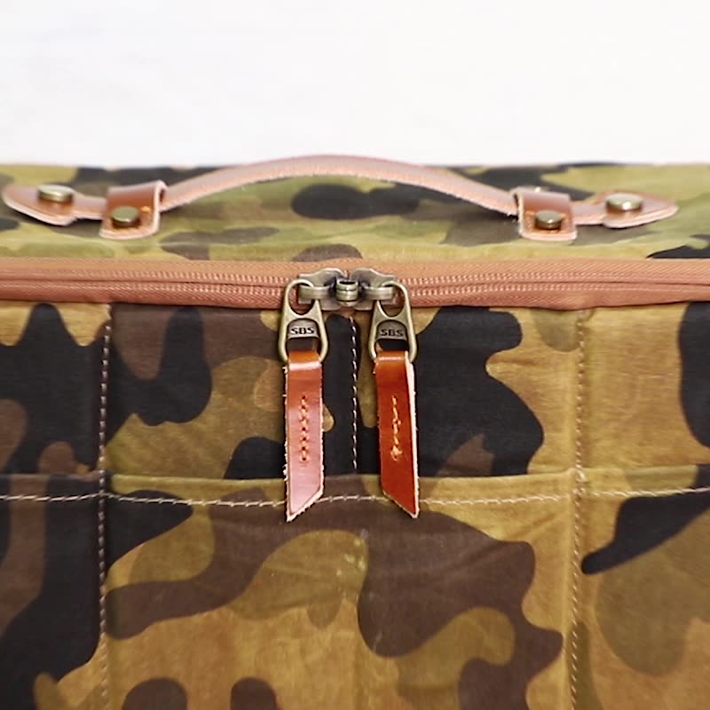 K712 SLR Camera Storage Bag Waterproof Canvas Digital Camera Carrying Handbag - Brown