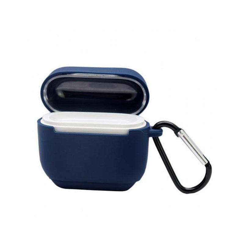 Uniqkart for Insta360 GO Camera Charging Case Soft Silicone Protective Cover Anti-drop Case with Carabiner - Midnight Blue