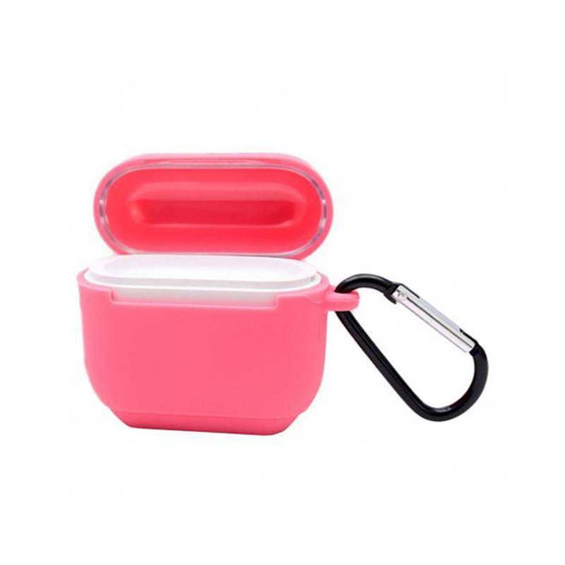 Uniqkart for Insta360 GO Camera Charging Case Soft Silicone Protective Cover Anti-drop Case with Carabiner - Rose