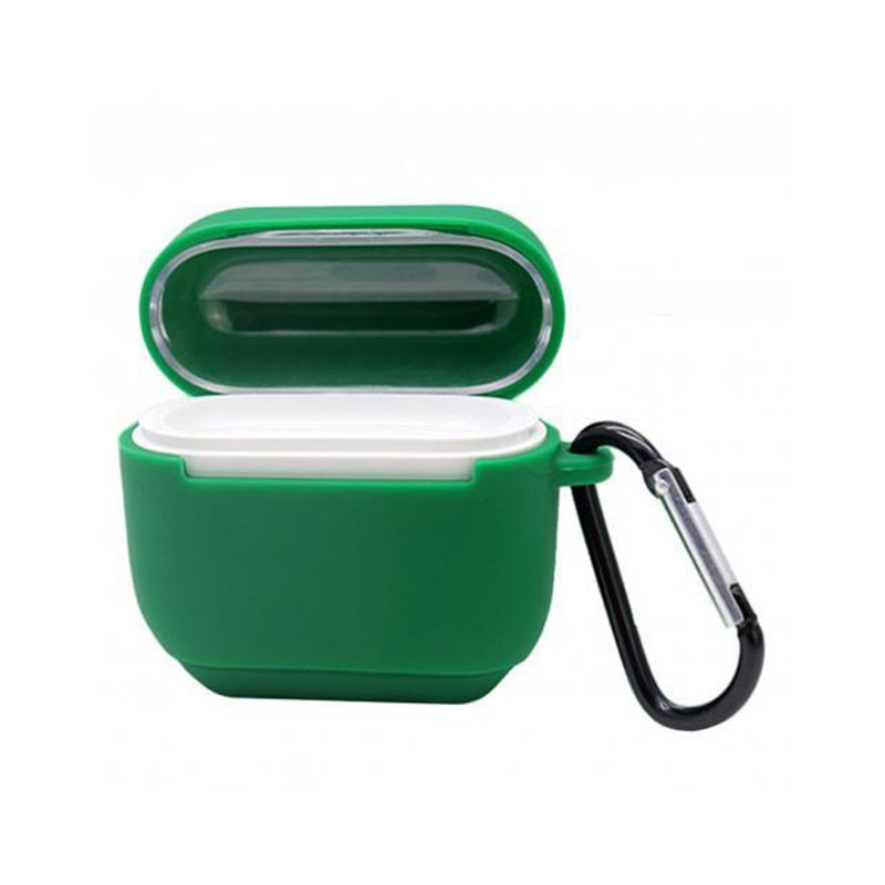 Uniqkart for Insta360 GO Camera Charging Case Soft Silicone Protective Cover Anti-drop Case with Carabiner - Green