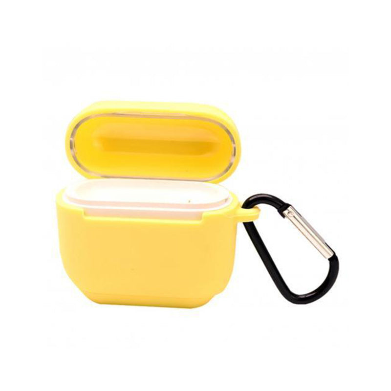 Uniqkart for Insta360 GO Camera Charging Case Soft Silicone Protective Cover Anti-drop Case with Carabiner - Yellow