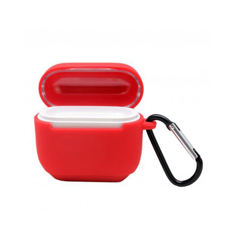 Uniqkart for Insta360 GO Camera Charging Case Soft Silicone Protective Cover Anti-drop Case with Carabiner - Red