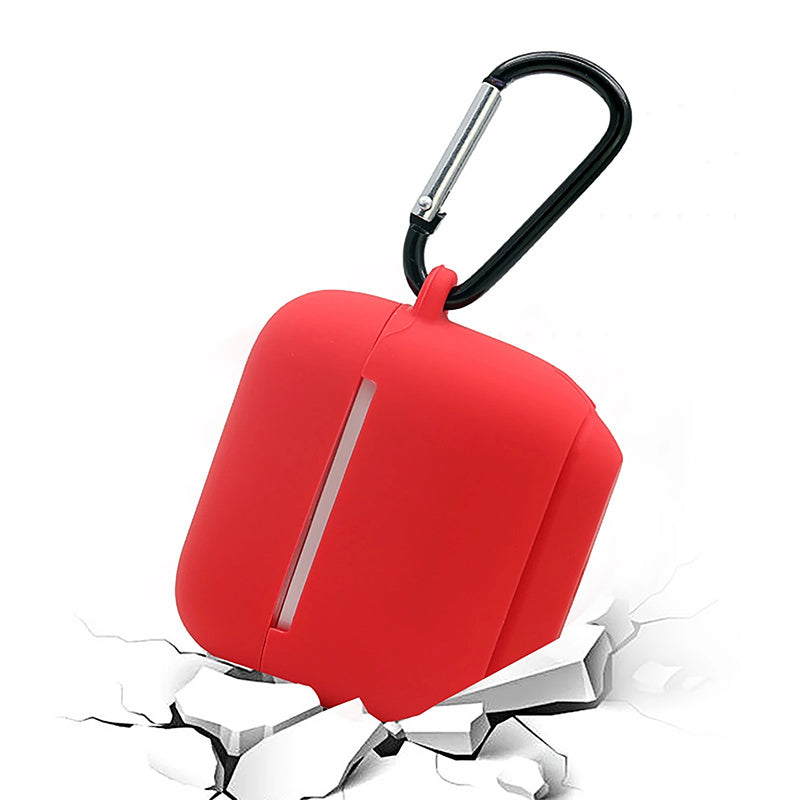 Uniqkart for Insta360 GO Camera Charging Case Soft Silicone Protective Cover Anti-drop Case with Carabiner - Red