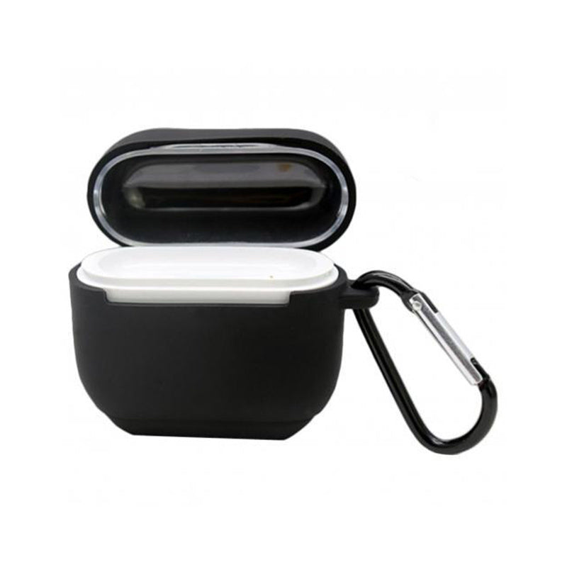 Uniqkart for Insta360 GO Camera Charging Case Soft Silicone Protective Cover Anti-drop Case with Carabiner - Black