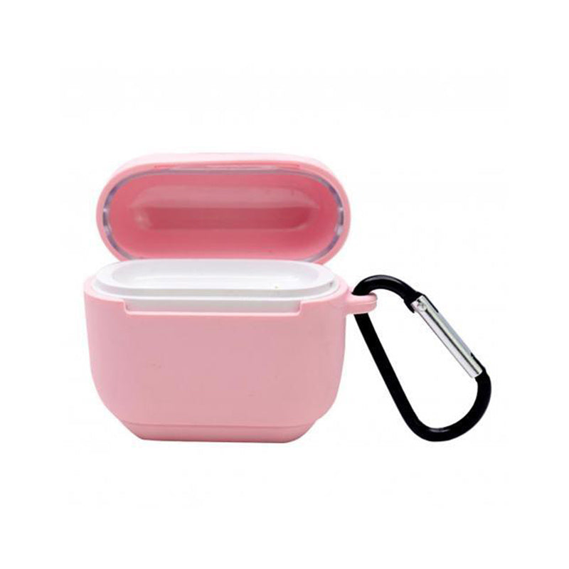 Uniqkart for Insta360 GO Camera Charging Case Soft Silicone Protective Cover Anti-drop Case with Carabiner - Pink