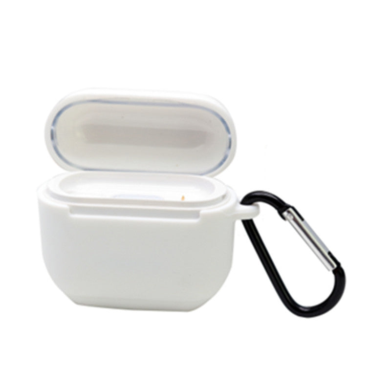 Uniqkart for Insta360 GO Camera Charging Case Soft Silicone Protective Cover Anti-drop Case with Carabiner - White