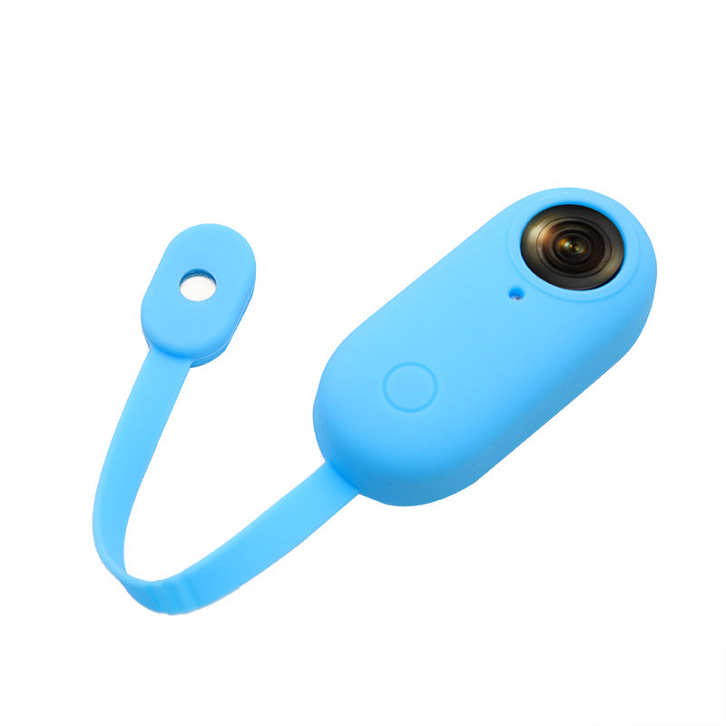 Uniqkart for Insta360 GO Portable Camera Protective Cover Magnetic Design Anti-drop Soft Silicone Case - Blue