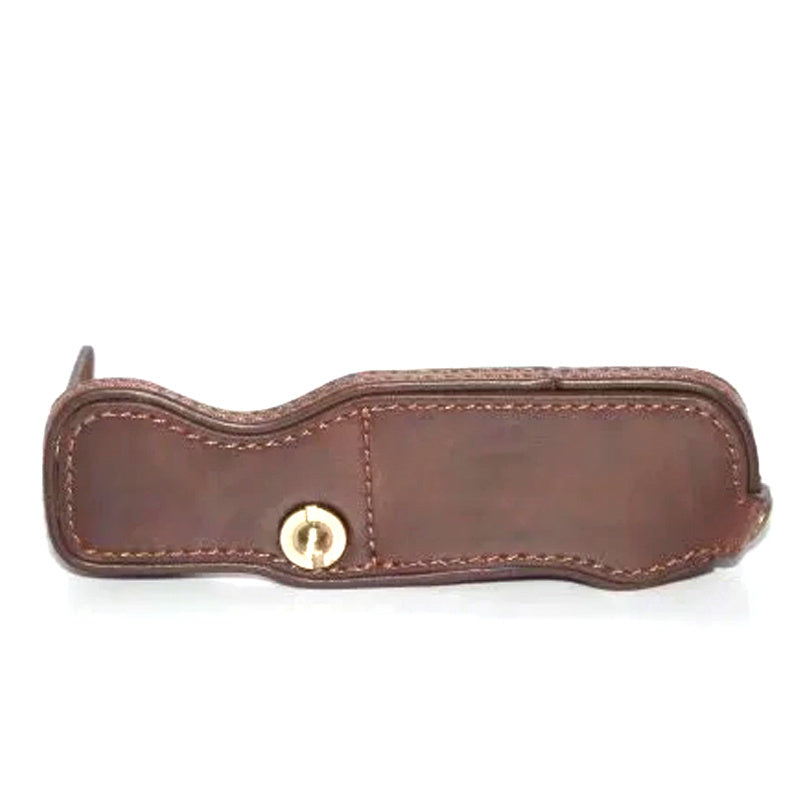 Uniqkart for Panasonic GX85/GX80 Anti-scratch PU Leather Digital Camera Protective Half Body Cover Bottom Case with Battery Opening - Coffee