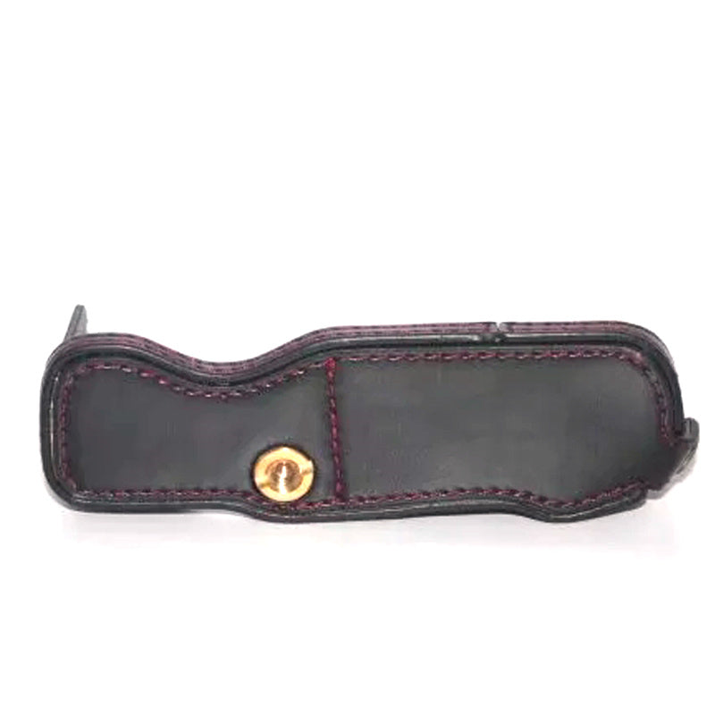 Uniqkart for Panasonic GX85/GX80 Anti-scratch PU Leather Digital Camera Protective Half Body Cover Bottom Case with Battery Opening - Black