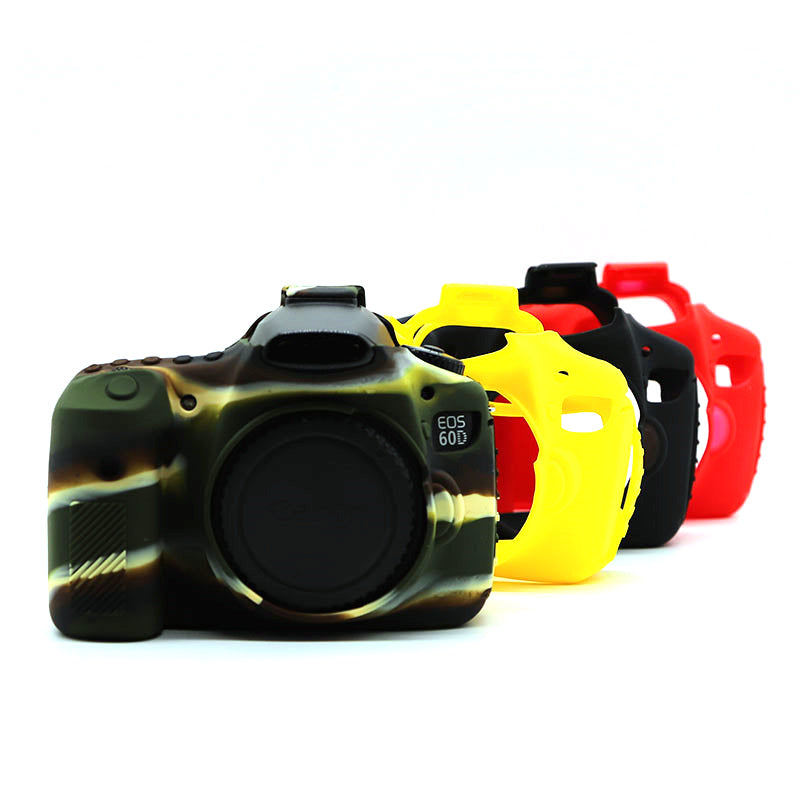 Silicone Case for Canon EOS 60D, Dust-proof Anti-drop Digital Camera Protective Cover - Black