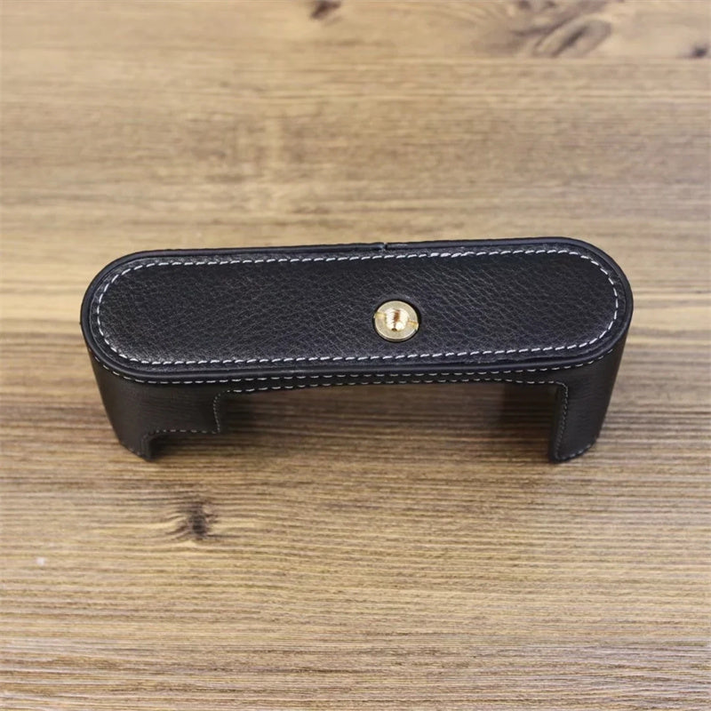 Uniqkart for Leica M10 Digital Camera Genuine Leather Case Protective Half Body Cover - Black