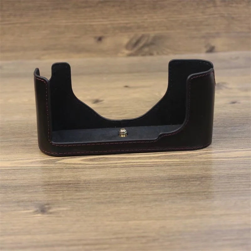 PU Leather Case for Leica M9 Digital Camera, Anti-scratch Half Body Protective Cover - Black