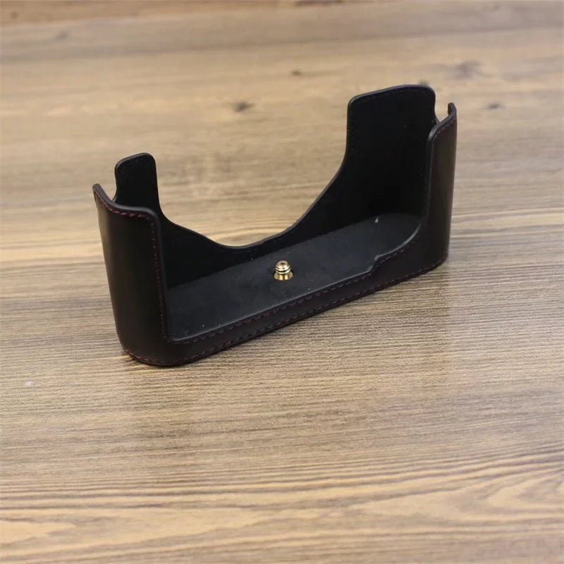 PU Leather Case for Leica M9 Digital Camera, Anti-scratch Half Body Protective Cover - Black