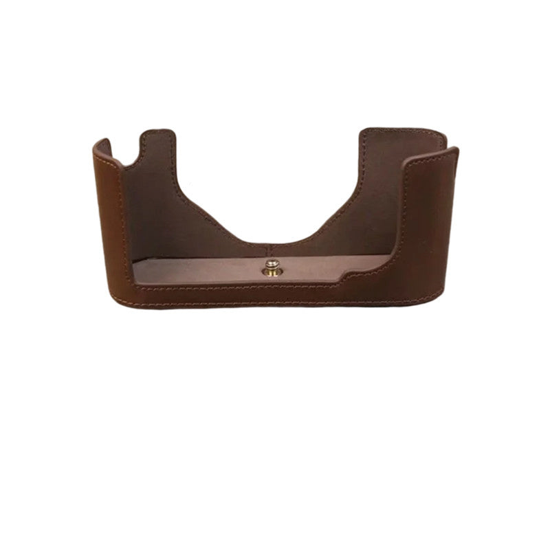 PU Leather Case for Leica M9 Digital Camera, Anti-scratch Half Body Protective Cover - Coffee
