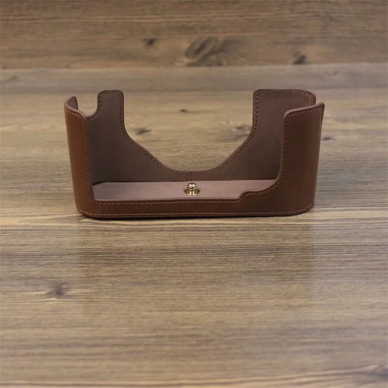 PU Leather Case for Leica M9 Digital Camera, Anti-scratch Half Body Protective Cover - Coffee