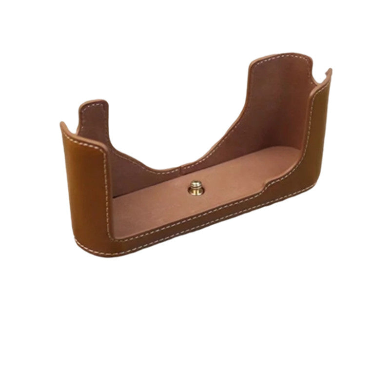 PU Leather Case for Leica M9 Digital Camera, Anti-scratch Half Body Protective Cover - Brown