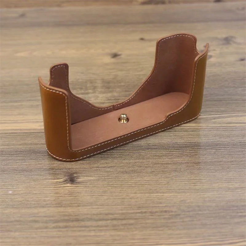 PU Leather Case for Leica M9 Digital Camera, Anti-scratch Half Body Protective Cover - Brown