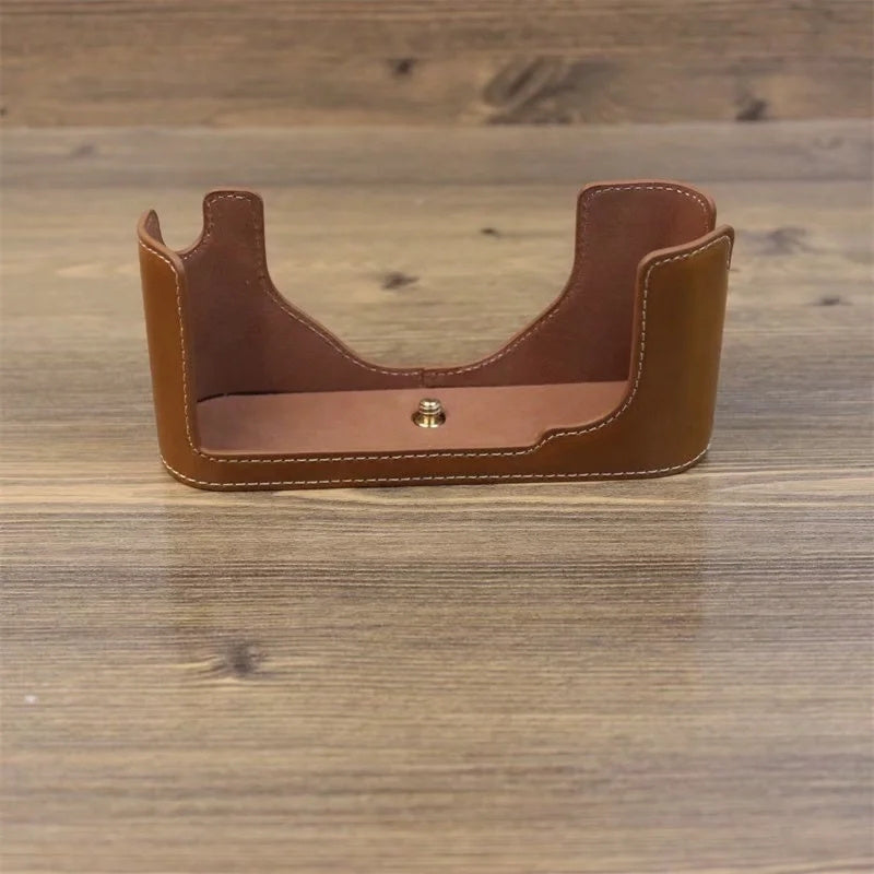 PU Leather Case for Leica M9 Digital Camera, Anti-scratch Half Body Protective Cover - Brown
