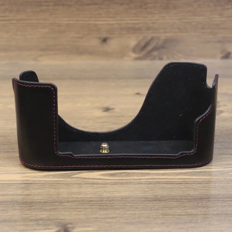 Uniqkart for Leica M240 PU Leather Digital Camera Bottom Case Soft Liner Protective Half Body Cover - Black