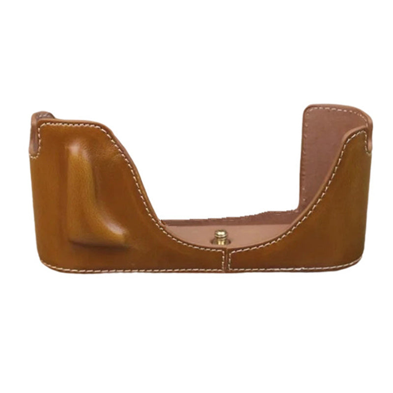 Uniqkart for Leica M240 PU Leather Digital Camera Bottom Case Soft Liner Protective Half Body Cover - Brown