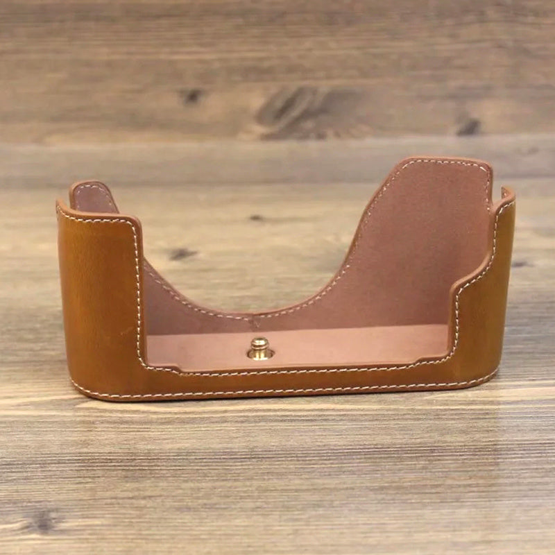 Uniqkart for Leica M240 PU Leather Digital Camera Bottom Case Soft Liner Protective Half Body Cover - Brown