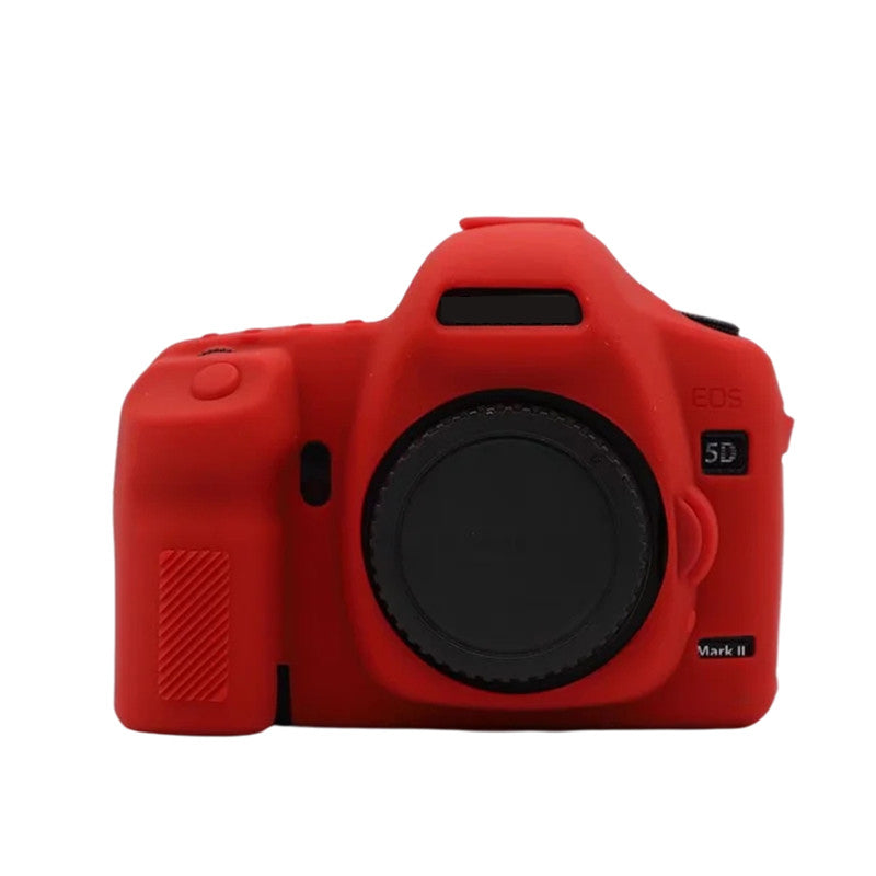 Silicone Case for Canon EOS 5D2 / 5D Mark II, DSLR Camera Bag Anti-scratch Protective Cover - Red
