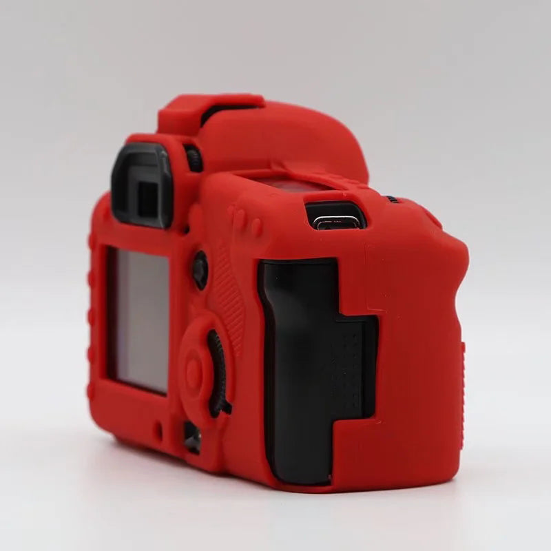 Silicone Case for Canon EOS 5D2 / 5D Mark II, DSLR Camera Bag Anti-scratch Protective Cover - Red