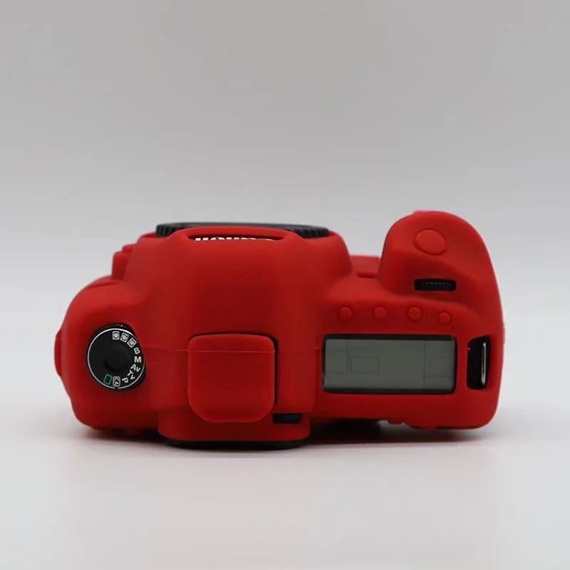 Silicone Case for Canon EOS 5D2 / 5D Mark II, DSLR Camera Bag Anti-scratch Protective Cover - Red