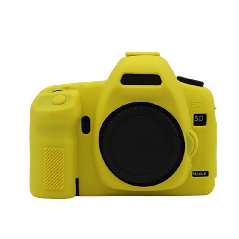 Silicone Case for Canon EOS 5D2 / 5D Mark II, DSLR Camera Bag Anti-scratch Protective Cover - Yellow