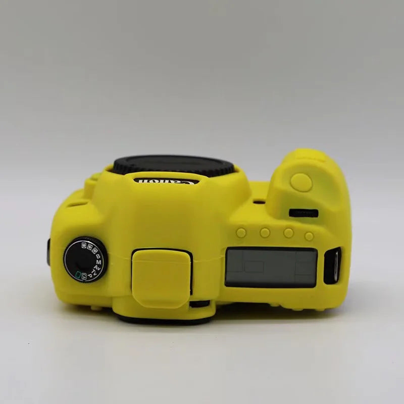 Silicone Case for Canon EOS 5D2 / 5D Mark II, DSLR Camera Bag Anti-scratch Protective Cover - Yellow