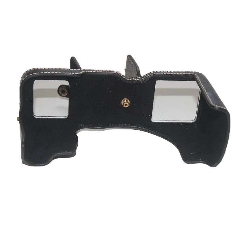 Uniqkart for Fujifilm GFX50R PU Leather Half Body Bottom Case Protective Cover with Battery Opening Design - Black