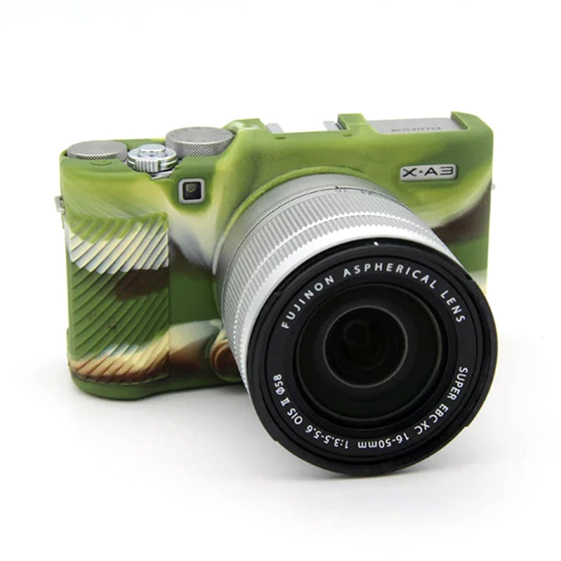Uniqkart for Fujifilm XA3 / XA10 / XA5 / XA20 Soft Silicone Camera Case Protector Anti-scratch Camera Body Cover - Camouflage