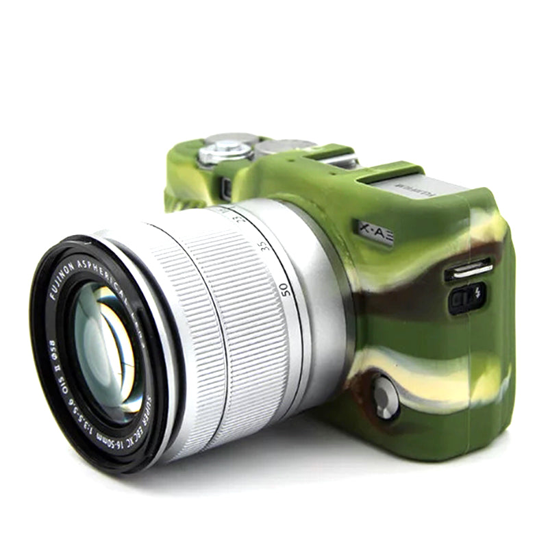 Uniqkart for Fujifilm XA3 / XA10 / XA5 / XA20 Soft Silicone Camera Case Protector Anti-scratch Camera Body Cover - Camouflage