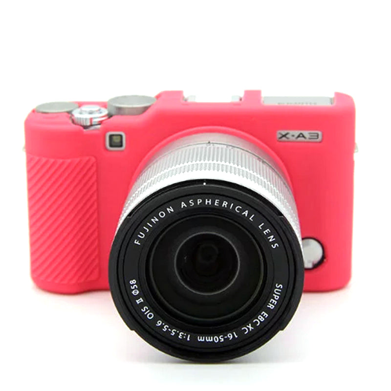 Uniqkart for Fujifilm XA3 / XA10 / XA5 / XA20 Soft Silicone Camera Case Protector Anti-scratch Camera Body Cover - Rose