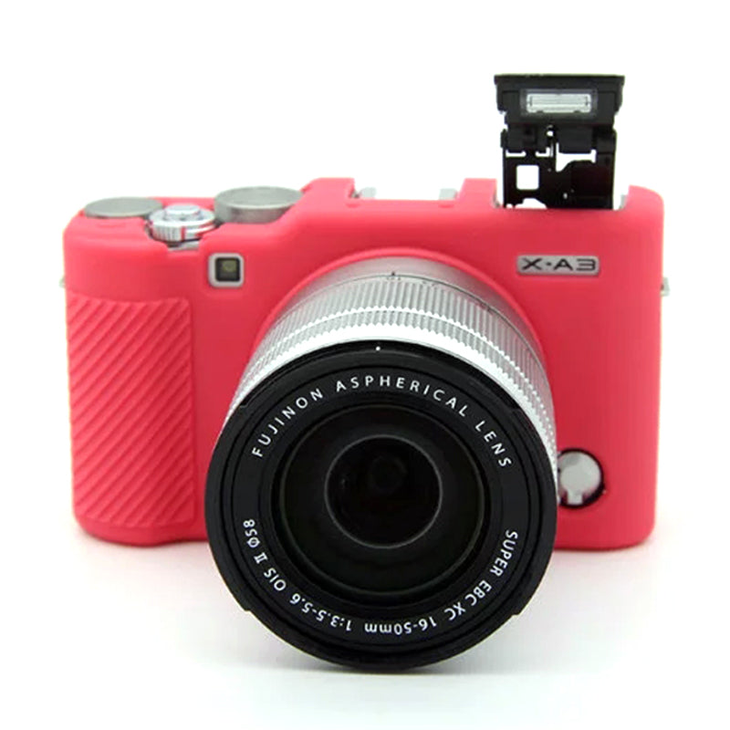 Uniqkart for Fujifilm XA3 / XA10 / XA5 / XA20 Soft Silicone Camera Case Protector Anti-scratch Camera Body Cover - Rose