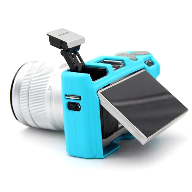 Uniqkart for Fujifilm XA3 / XA10 / XA5 / XA20 Soft Silicone Camera Case Protector Anti-scratch Camera Body Cover - Blue