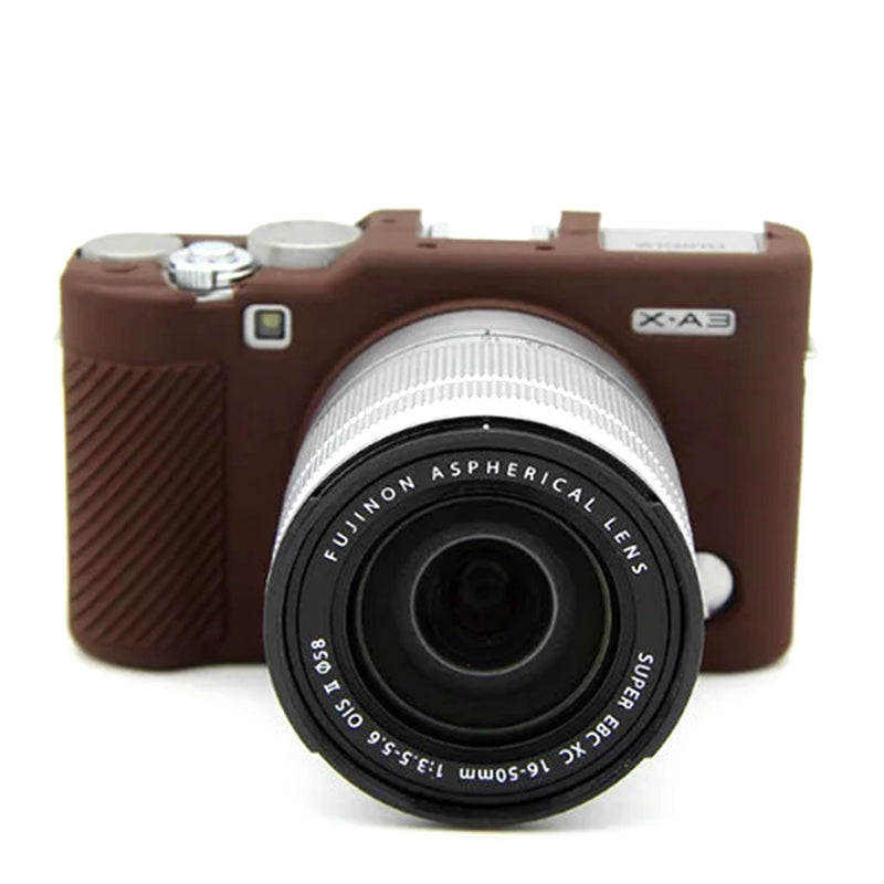 Uniqkart for Fujifilm XA3 / XA10 / XA5 / XA20 Soft Silicone Camera Case Protector Anti-scratch Camera Body Cover - Coffee
