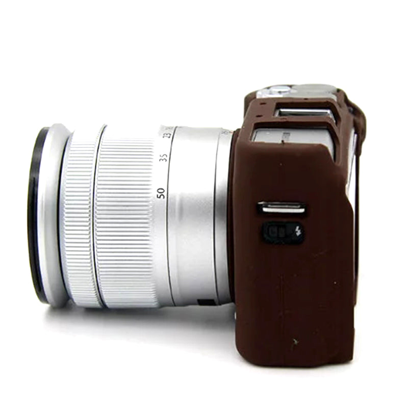 Uniqkart for Fujifilm XA3 / XA10 / XA5 / XA20 Soft Silicone Camera Case Protector Anti-scratch Camera Body Cover - Coffee