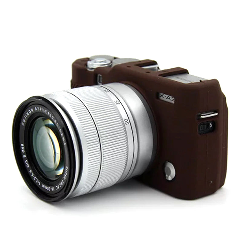 Uniqkart for Fujifilm XA3 / XA10 / XA5 / XA20 Soft Silicone Camera Case Protector Anti-scratch Camera Body Cover - Coffee