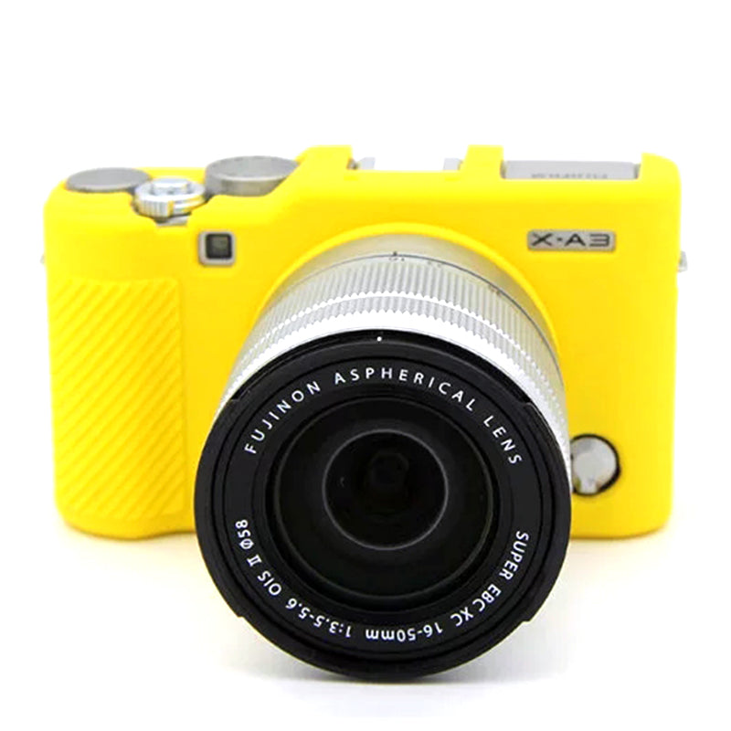 Uniqkart for Fujifilm XA3 / XA10 / XA5 / XA20 Soft Silicone Camera Case Protector Anti-scratch Camera Body Cover - Yellow