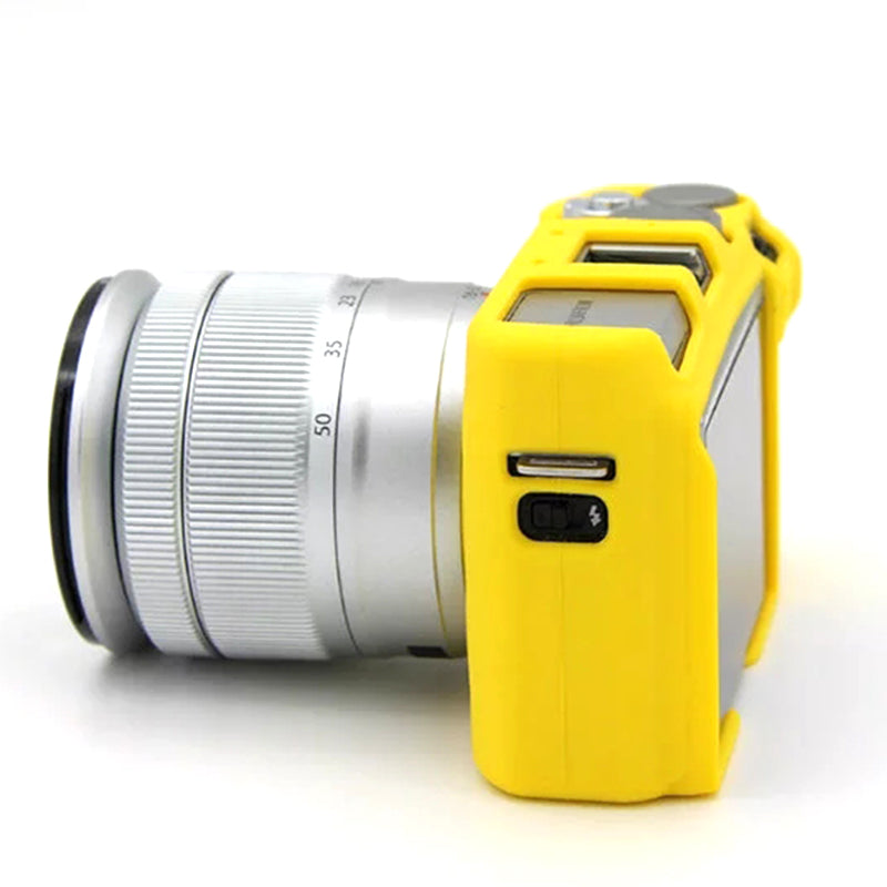 Uniqkart for Fujifilm XA3 / XA10 / XA5 / XA20 Soft Silicone Camera Case Protector Anti-scratch Camera Body Cover - Yellow