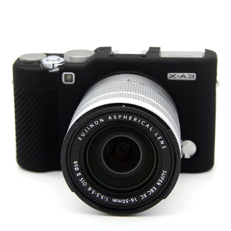 Uniqkart for Fujifilm XA3 / XA10 / XA5 / XA20 Soft Silicone Camera Case Protector Anti-scratch Camera Body Cover - Black