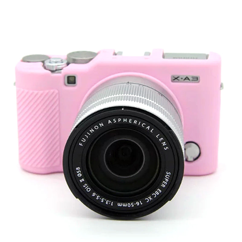 Uniqkart for Fujifilm XA3 / XA10 / XA5 / XA20 Soft Silicone Camera Case Protector Anti-scratch Camera Body Cover - Pink