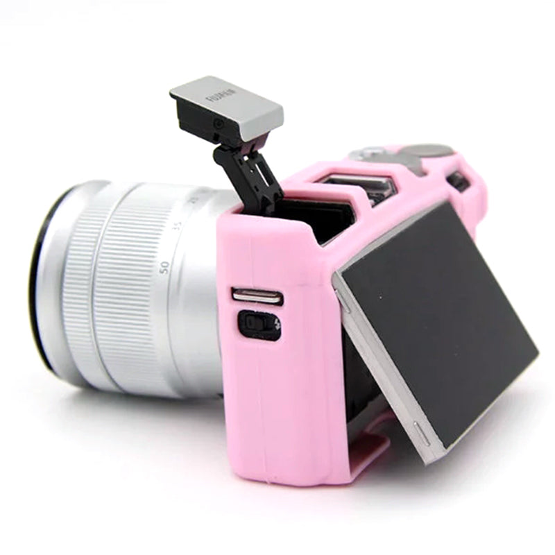 Uniqkart for Fujifilm XA3 / XA10 / XA5 / XA20 Soft Silicone Camera Case Protector Anti-scratch Camera Body Cover - Pink