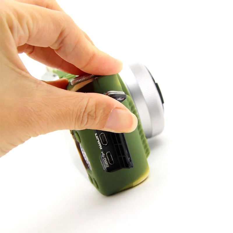 Uniqkart for Panasonic GF9 / GF10 Digital Camera Flexible Silicone Protective Case Anti-scratch Anti-drop Cover - Camouflage