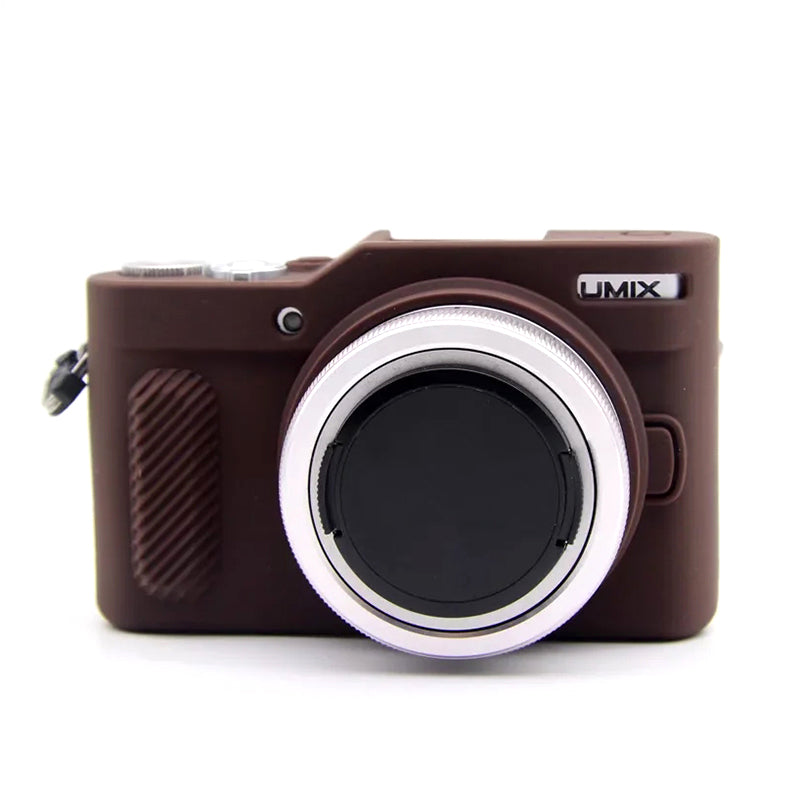 Uniqkart for Panasonic GF9 / GF10 Digital Camera Flexible Silicone Protective Case Anti-scratch Anti-drop Cover - Coffee