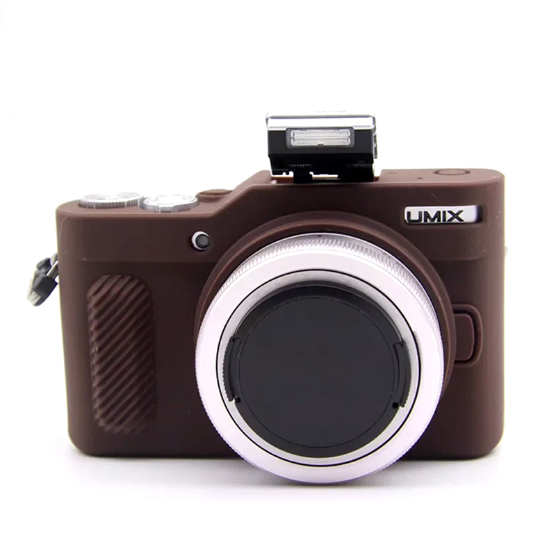 Uniqkart for Panasonic GF9 / GF10 Digital Camera Flexible Silicone Protective Case Anti-scratch Anti-drop Cover - Coffee
