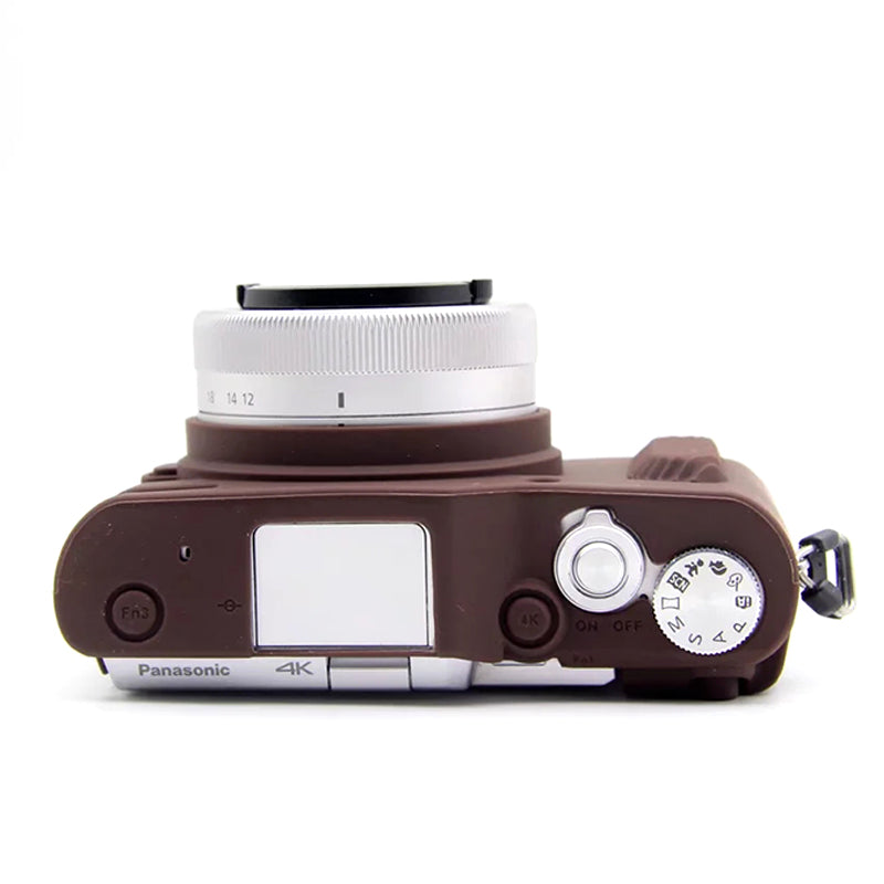 Uniqkart for Panasonic GF9 / GF10 Digital Camera Flexible Silicone Protective Case Anti-scratch Anti-drop Cover - Coffee
