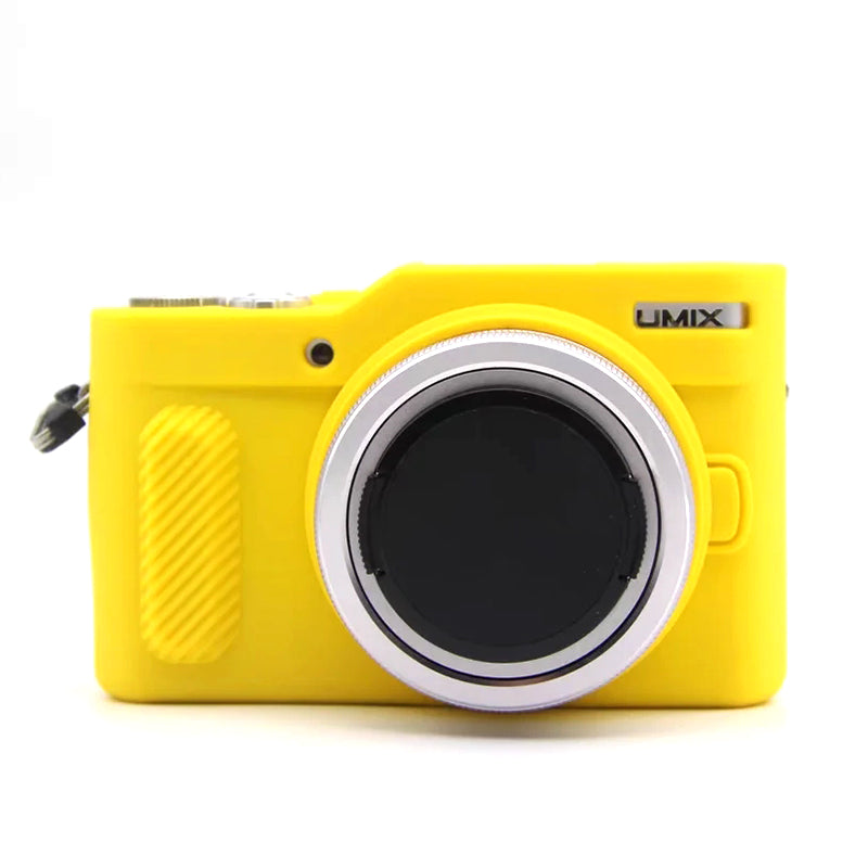 Uniqkart for Panasonic GF9 / GF10 Digital Camera Flexible Silicone Protective Case Anti-scratch Anti-drop Cover - Yellow