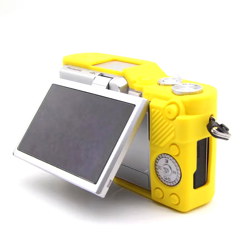 Uniqkart for Panasonic GF9 / GF10 Digital Camera Flexible Silicone Protective Case Anti-scratch Anti-drop Cover - Yellow